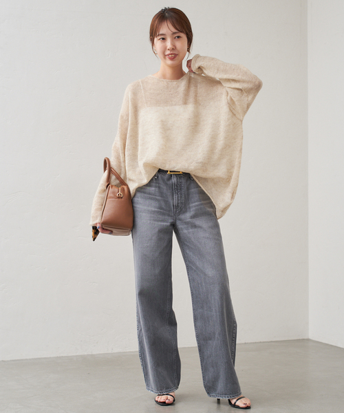 Spick&Span ルーズモヘヤミックスボートネックニット 追加》ルーズモヘヤミックスボートネックニット（ニット