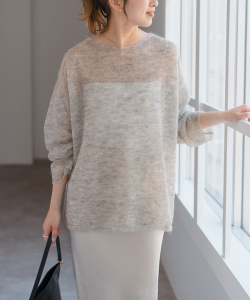 Spick & Span(スピックアンドスパン)の「《追加》ルーズモヘヤミックスボートネックニット(ニット/セーター・レディース・ライトグレー/ブラウン/ベージュ系その他/ライトグリーン/モカ・FREE)」の13枚目の写真