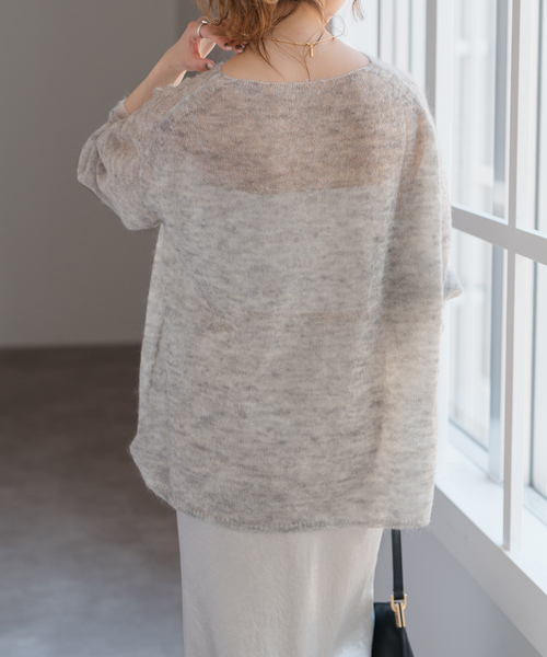 Spick & Span(スピックアンドスパン)の「《追加》ルーズモヘヤミックスボートネックニット(ニット/セーター・レディース・ライトグレー/ブラウン/ベージュ系その他/ライトグリーン/モカ・FREE)」の15枚目の写真
