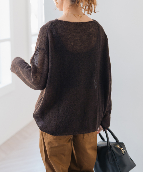 Spick & Span(スピックアンドスパン)の「《追加》ルーズモヘヤミックスボートネックニット(ニット/セーター・レディース・ライトグレー/ブラウン/ベージュ系その他/ライトグリーン/モカ・FREE)」の21枚目の写真