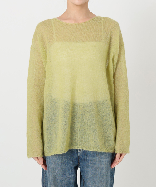 追加》ルーズモヘヤミックスボートネックニット（ニット/セーター