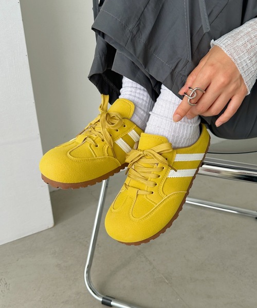 CLEA（クレア）の「スウェードタッチサボスニーカー（スニーカー・レディース・ブラウン/ベージュ/イエロー・23.5cm/24.5cm）」の3枚目の写真