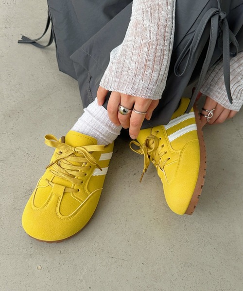 CLEA（クレア）の「スウェードタッチサボスニーカー（スニーカー・レディース・ブラウン/ベージュ/イエロー・23.5cm/24.5cm）」の22枚目の写真