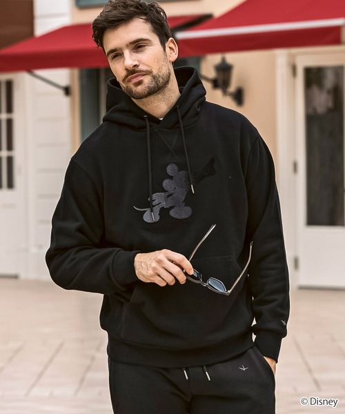 1PIU1UGUALE3 RELAX граффити‑стрейт свитшот с вышивкой — «Mickey Mouse»
