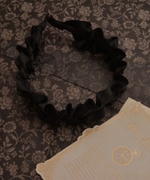 VIBGYOR Women | 【resonance】フリルデザイン ブラック ギャザー カチューシャ(カチューシャ)