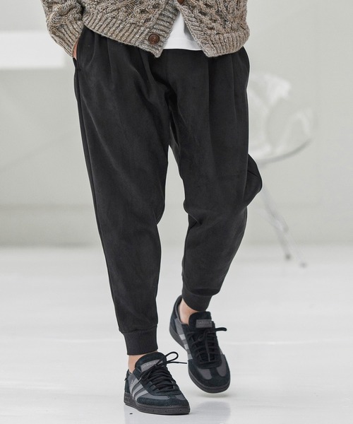 CAMBIO(カンビオ)の「mp13860-Suede Like Back Shaggy Ponti Jogger Pants ジョガーパンツ(その他パンツ・メンズ・ブラック/ブラウン・S/M/L)」の3枚目の写真