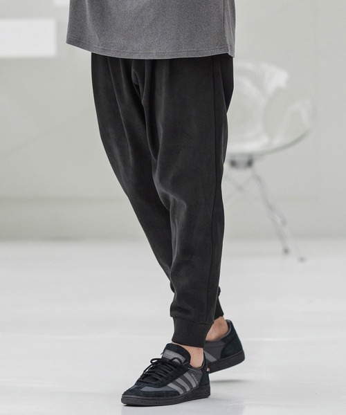 CAMBIO(カンビオ)の「mp13860-Suede Like Back Shaggy Ponti Jogger Pants ジョガーパンツ(その他パンツ・メンズ・ブラック/ブラウン・S/M/L)」の5枚目の写真