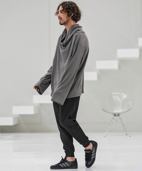 CAMBIO(カンビオ)の「mp13860-Suede Like Back Shaggy Ponti Jogger Pants ジョガーパンツ(その他パンツ・メンズ・ブラック/ブラウン・S/M/L)」の7枚目の写真