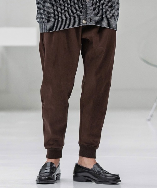 CAMBIO(カンビオ)の「mp13860-Suede Like Back Shaggy Ponti Jogger Pants ジョガーパンツ(その他パンツ・メンズ・ブラック/ブラウン・S/M/L)」の9枚目の写真