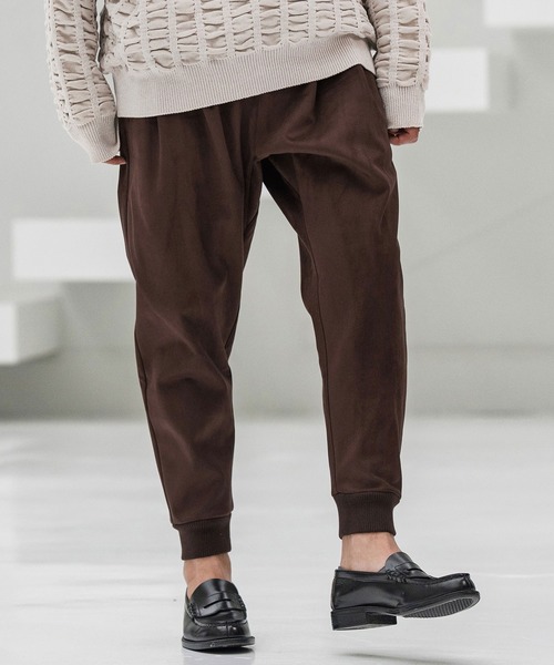 CAMBIO(カンビオ)の「mp13860-Suede Like Back Shaggy Ponti Jogger Pants ジョガーパンツ(その他パンツ・メンズ・ブラック/ブラウン・S/M/L)」の10枚目の写真
