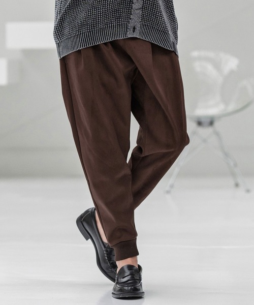 CAMBIO(カンビオ)の「mp13860-Suede Like Back Shaggy Ponti Jogger Pants ジョガーパンツ(その他パンツ・メンズ・ブラック/ブラウン・S/M/L)」の11枚目の写真