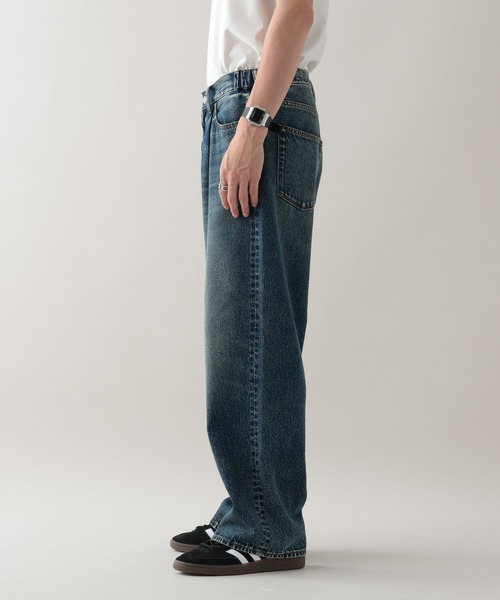 RAGEBLUE（レイジブルー）の「ヴィンテージライク/デニムバギーワイドパンツ（デニムパンツ・メンズ・ライトブルー/ブルー/インディゴブルー/ダークグレー/ブラック・LARGE/MEDIUM/SMALL）」の6枚目の写真