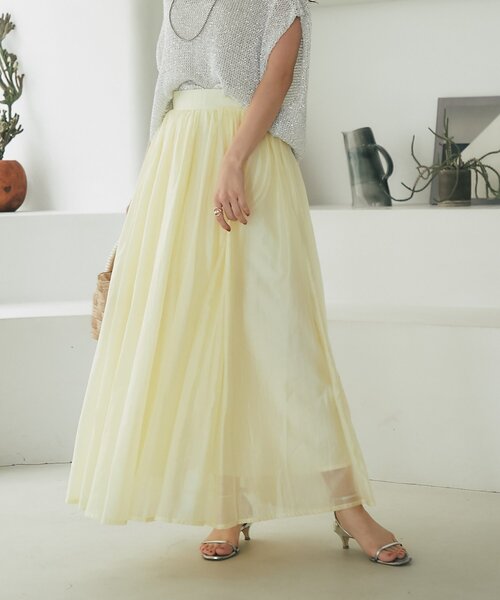 La Boutique BonBon シアーオーガンジーティアードスカート La boutique BonBon｜【今すぐお届け!・3サイズ展開あり】シアー