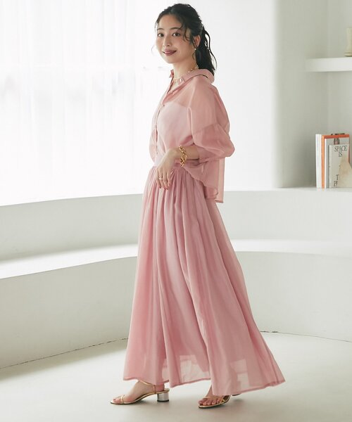 セール】【セットアップ可・ロングシーズン着れる】ニュアンスギャザー