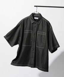 RAGEBLUE | ＜接触冷感＞【BREEZY DENIM/ブリージーデニム】ステッチデニムシャツ【セットアップ対応】(シャツ/ブラウス)