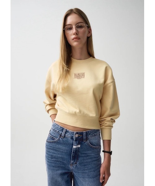 MARITHE + FRANCOIS GIRBAUD（マリテフランソワジルボー）の「W NEW CLASSIC LOGO SWEATSHIRT（スウェット・レディース・ブルー/ブラック/ベージュ・SMALL/MEDIUM）」の8枚目の写真