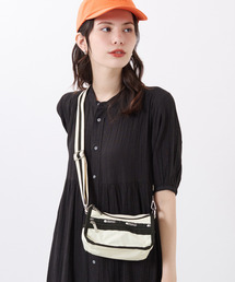 Wallet shoulder bag／ミニポーチ付／silver スマホショルダー スマホポーチ ショルダーバッグ レディース