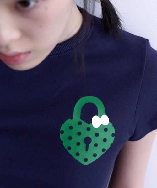 アトリエgg ナイティーハート Tシャツ GRANCY】Damage HeartEmbroidery Halfsleeve Tee / ダメージ