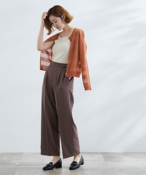 grove（グローブ）の「2WAYスクエアネックタンク（タンクトップ・レディース・ブラック/オフホワイト/ベージュ系4・01/02/03/04/05）」の6枚目の写真