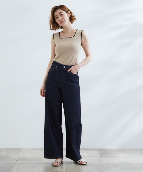 grove（グローブ）の「2WAYスクエアネックタンク（タンクトップ・レディース・ブラック/オフホワイト/ベージュ系4・01/02/03/04/05）」の14枚目の写真