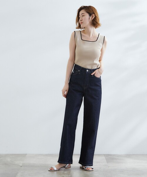 grove（グローブ）の「2WAYスクエアネックタンク（タンクトップ・レディース・ブラック/オフホワイト/ベージュ系4・01/02/03/04/05）」の15枚目の写真