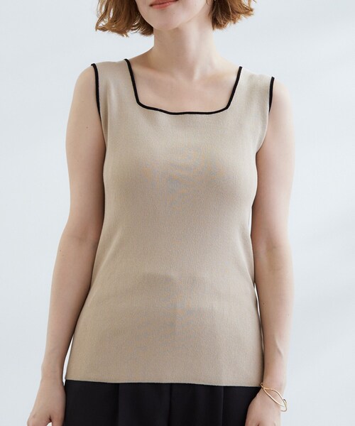 grove（グローブ）の「2WAYスクエアネックタンク（タンクトップ・レディース・ブラック/オフホワイト/ベージュ系4・01/02/03/04/05）」の17枚目の写真