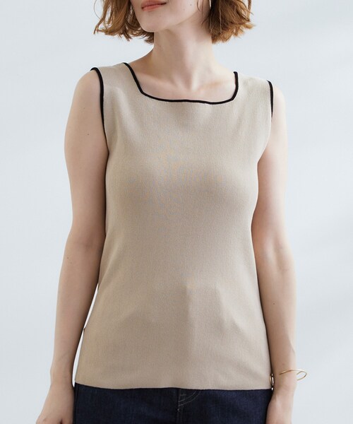 grove（グローブ）の「2WAYスクエアネックタンク（タンクトップ・レディース・ブラック/オフホワイト/ベージュ系4・01/02/03/04/05）」の20枚目の写真