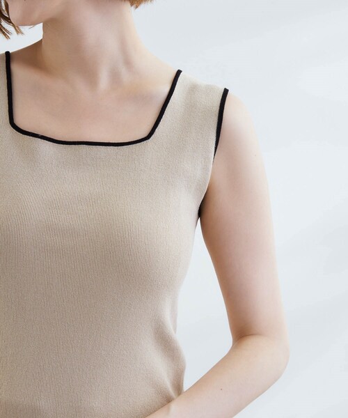 grove（グローブ）の「2WAYスクエアネックタンク（タンクトップ・レディース・ブラック/オフホワイト/ベージュ系4・01/02/03/04/05）」の22枚目の写真