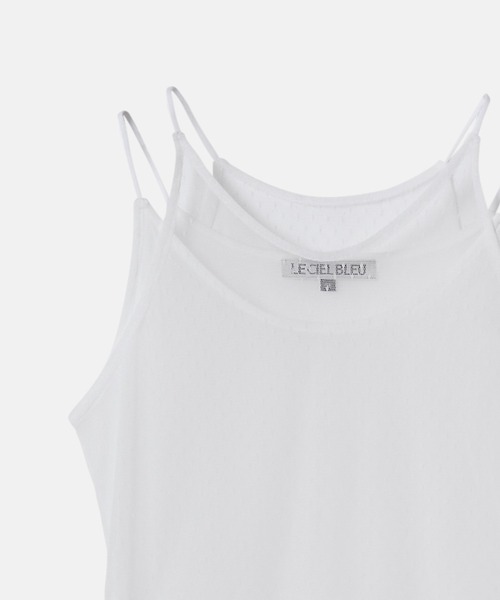 LE CIEL BLEU(ルシェルブルー)の「レイヤードキャミトップ / Layered Cami Top(キャミソール・レディース・オフホワイト/ライトブルー/ブラック・36)」の10枚目の写真
