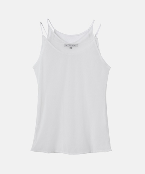LE CIEL BLEU(ルシェルブルー)の「レイヤードキャミトップ / Layered Cami Top(キャミソール・レディース・オフホワイト/ライトブルー/ブラック・36)」の9枚目の写真