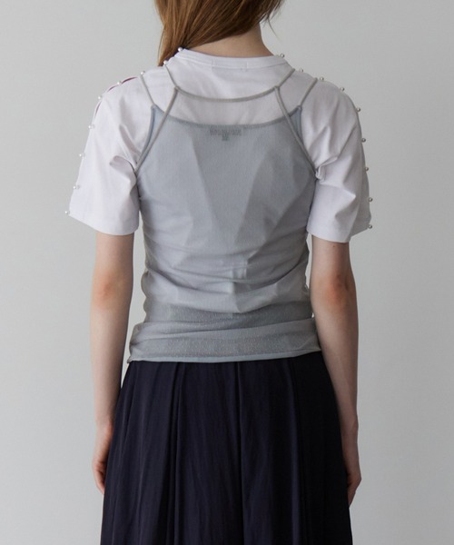 LE CIEL BLEU(ルシェルブルー)の「レイヤードキャミトップ / Layered Cami Top(キャミソール・レディース・オフホワイト/ライトブルー/ブラック・36)」の19枚目の写真