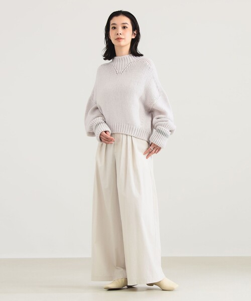 Demi-Luxe BEAMS（デミルクス ビームス）の「【1/9再値下げ】AK+1 / コットン ワイドパンツ［手洗い可］（その他パンツ・レディース・ホワイト系その他6/グリーン・36/38）」の4枚目の写真