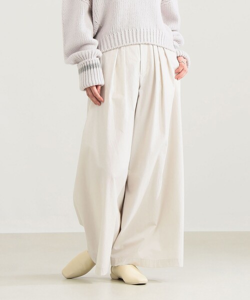 Demi-Luxe BEAMS（デミルクス ビームス）の「【1/9再値下げ】AK+1 / コットン ワイドパンツ［手洗い可］（その他パンツ・レディース・ホワイト系その他6/グリーン・36/38）」の8枚目の写真