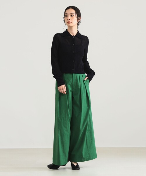 Demi-Luxe BEAMS（デミルクス ビームス）の「【1/9再値下げ】AK+1 / コットン ワイドパンツ［手洗い可］（その他パンツ・レディース・ホワイト系その他6/グリーン・36/38）」の10枚目の写真