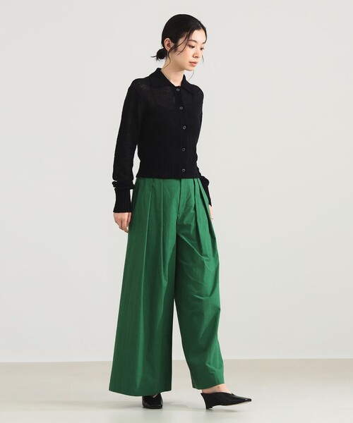 Demi-Luxe BEAMS（デミルクス ビームス）の「【1/9再値下げ】AK+1 / コットン ワイドパンツ［手洗い可］（その他パンツ・レディース・ホワイト系その他6/グリーン・36/38）」の11枚目の写真