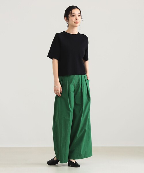 Demi-Luxe BEAMS（デミルクス ビームス）の「【1/9再値下げ】AK+1 / コットン ワイドパンツ［手洗い可］（その他パンツ・レディース・ホワイト系その他6/グリーン・36/38）」の12枚目の写真