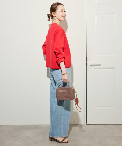 SLOBE IENA（スローブイエナ）の「ANTONELLO MASI/アントネッロマージ SLOBE別注 レザーハンドルバッグ（ハンドバッグ・レディース・ブラック/ブラウン・FREE）」の4枚目の写真