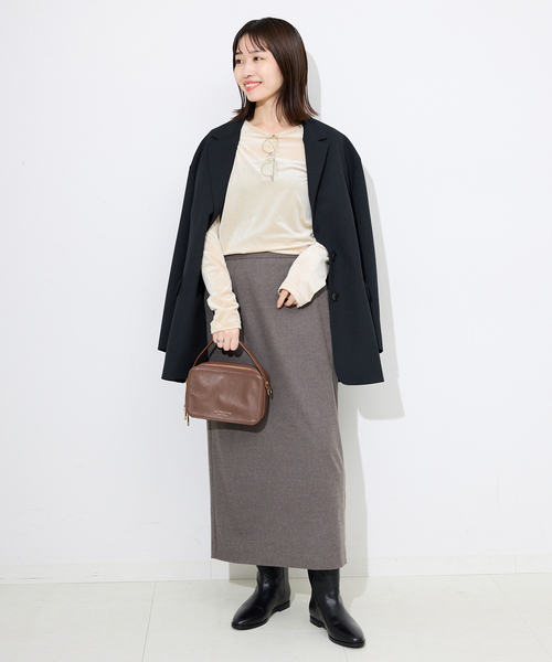 SLOBE IENA（スローブイエナ）の「ANTONELLO MASI/アントネッロマージ SLOBE別注 レザーハンドルバッグ（ハンドバッグ・レディース・ブラック/ブラウン・FREE）」の7枚目の写真