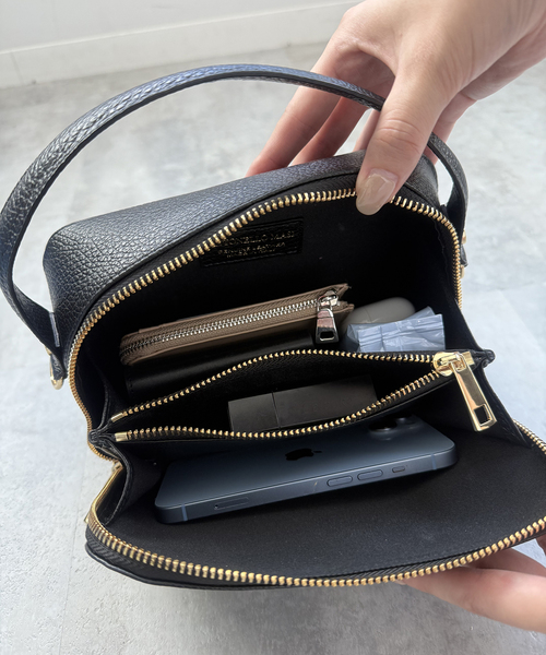 SLOBE IENA（スローブイエナ）の「ANTONELLO MASI/アントネッロマージ SLOBE別注 レザーハンドルバッグ（ハンドバッグ・レディース・ブラック/ブラウン・FREE）」の10枚目の写真