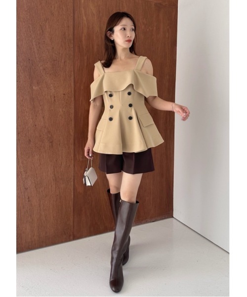 FRAY I.D（フレイアイディー）の「Dリングショートパンツ（その他パンツ・レディース・ブラウン/ブラック/マルチ・0/1）」の11枚目の写真