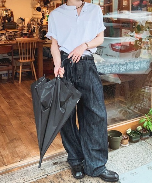 NOWLE（ノウル）の「【NOWLE】スナップボタン ヘンリーネック 半袖 Tシャツ（Tシャツ/カットソー・メンズ・ホワイト/ダークグレー/ブラック/アッシュ・MEDIUM/LARGE/X-LARGE）」の10枚目の写真