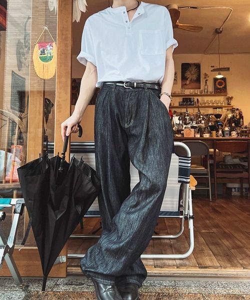 NOWLE（ノウル）の「【NOWLE】スナップボタン ヘンリーネック 半袖 Tシャツ（Tシャツ/カットソー・メンズ・ホワイト/ダークグレー/ブラック/アッシュ・MEDIUM/LARGE/X-LARGE）」の16枚目の写真