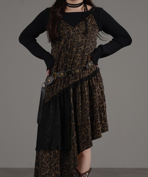 apres jour mignon（アプレジュールミニョン）の「レースコンビイレヘムワンピース（ワンピース・レディース・ダークブラウン/モカ/オフホワイト/ブラック/ブラウン系その他/その他・X-LARGE/フリー）」の5枚目の写真