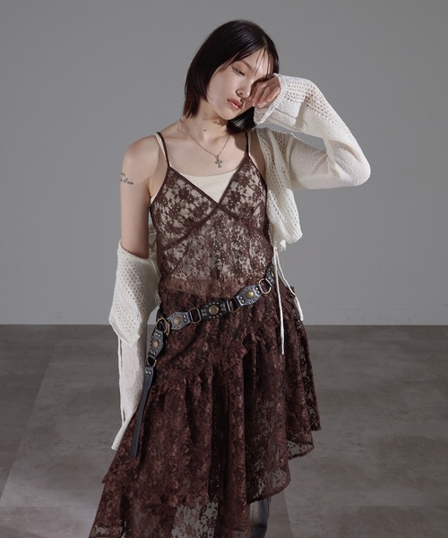 apres jour mignon（アプレジュールミニョン）の「レースコンビイレヘムワンピース（ワンピース・レディース・ダークブラウン/モカ/オフホワイト/ブラック/ブラウン系その他/その他・X-LARGE/フリー）」の12枚目の写真