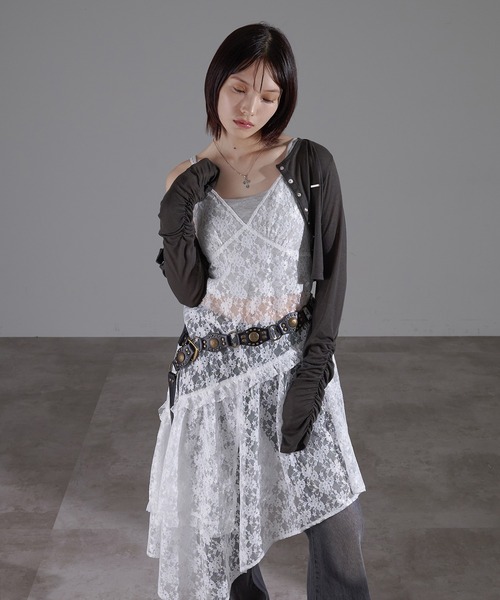 apres jour mignon（アプレジュールミニョン）の「レースコンビイレヘムワンピース（ワンピース・レディース・ダークブラウン/モカ/オフホワイト/ブラック/ブラウン系その他/その他・X-LARGE/フリー）」の13枚目の写真