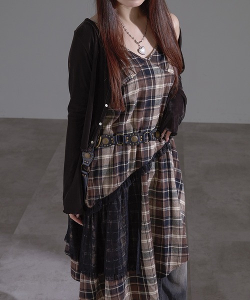 apres jour mignon（アプレジュールミニョン）の「レースコンビイレヘムワンピース（ワンピース・レディース・ダークブラウン/モカ/オフホワイト/ブラック/ブラウン系その他/その他・X-LARGE/フリー）」の7枚目の写真