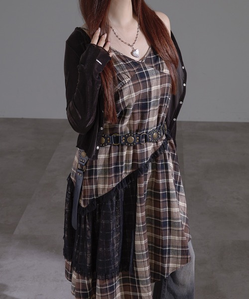 apres jour mignon（アプレジュールミニョン）の「レースコンビイレヘムワンピース（ワンピース・レディース・ダークブラウン/モカ/オフホワイト/ブラック/ブラウン系その他/その他・X-LARGE/フリー）」の8枚目の写真