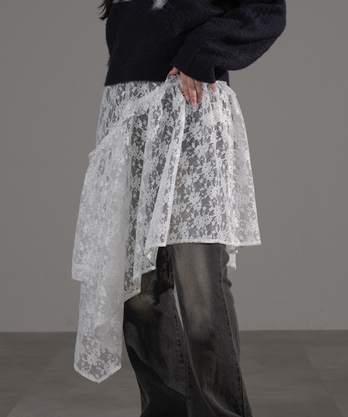 apres jour mignon（アプレジュールミニョン）の「レースコンビイレヘムワンピース（ワンピース・レディース・ダークブラウン/モカ/オフホワイト/ブラック/ブラウン系その他/その他・X-LARGE/フリー）」の17枚目の写真