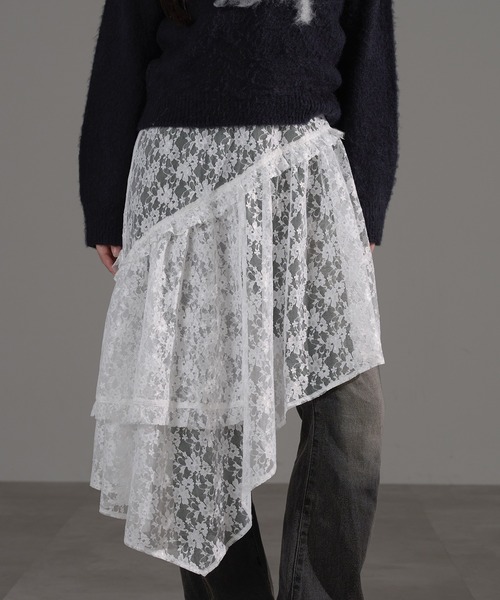 apres jour mignon（アプレジュールミニョン）の「レースコンビイレヘムワンピース（ワンピース・レディース・ダークブラウン/モカ/オフホワイト/ブラック/ブラウン系その他/その他・X-LARGE/フリー）」の18枚目の写真