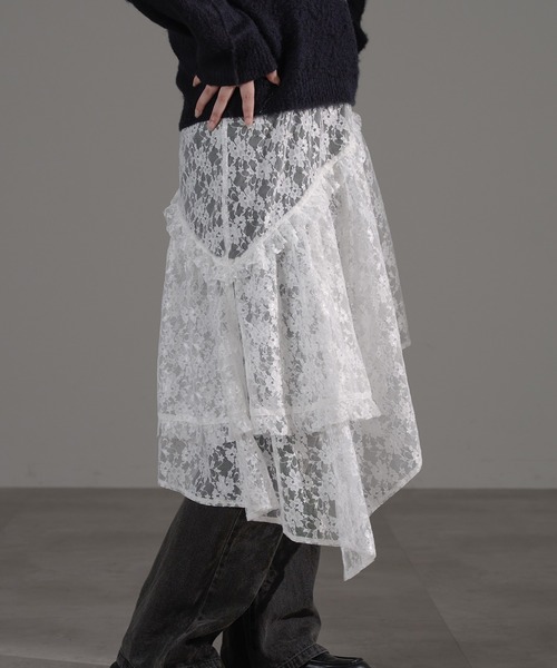 apres jour mignon（アプレジュールミニョン）の「レースコンビイレヘムワンピース（ワンピース・レディース・ダークブラウン/モカ/オフホワイト/ブラック/ブラウン系その他/その他・X-LARGE/フリー）」の19枚目の写真